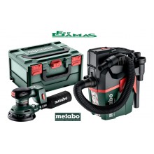 COMBO METABO 18V - LEVIGATRICE ROTO ORBITALE SXA 18 LTX 125 BL + ASPIRATORE AS 18 L PC COMPACT (SOLO CORPO MACCHINA)